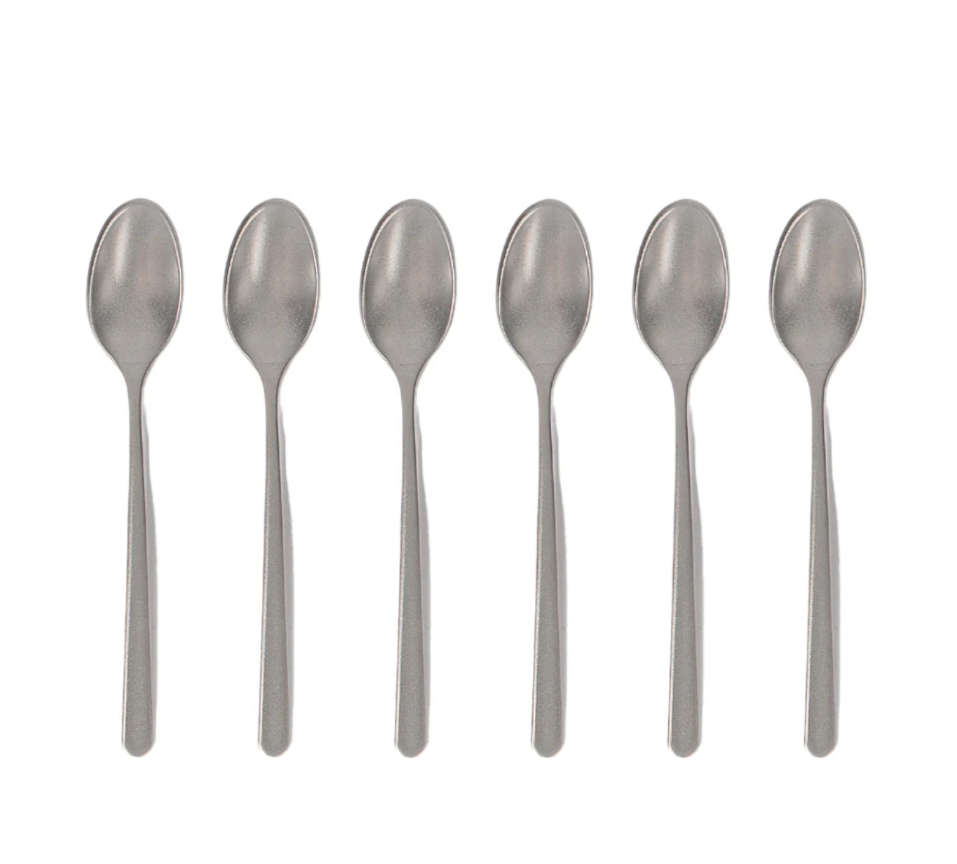 Abert Step Moka Spoon - Matte Silver (Set of 6)