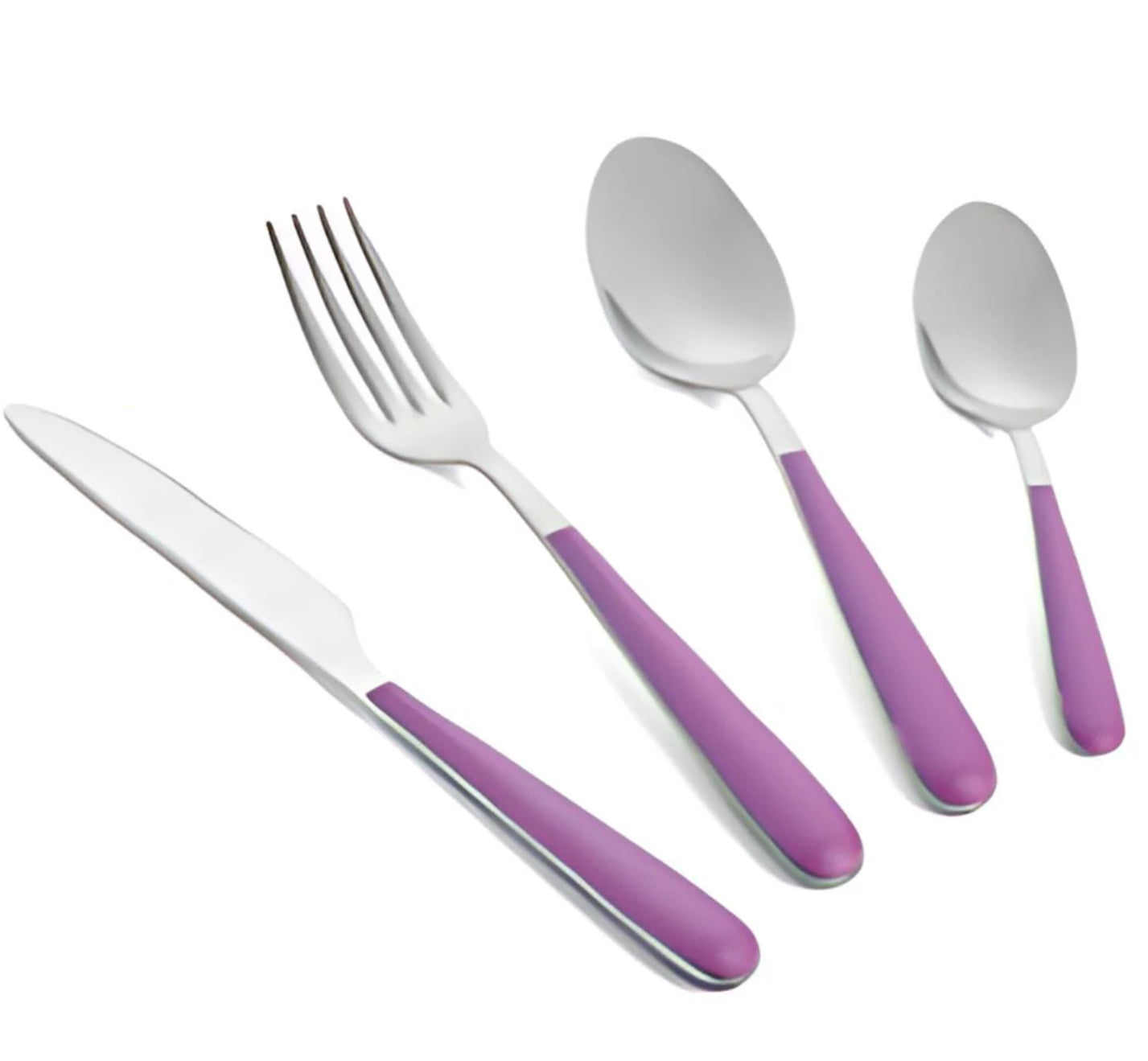 Abert One Cutlery Set - Purple, 24 Pieces