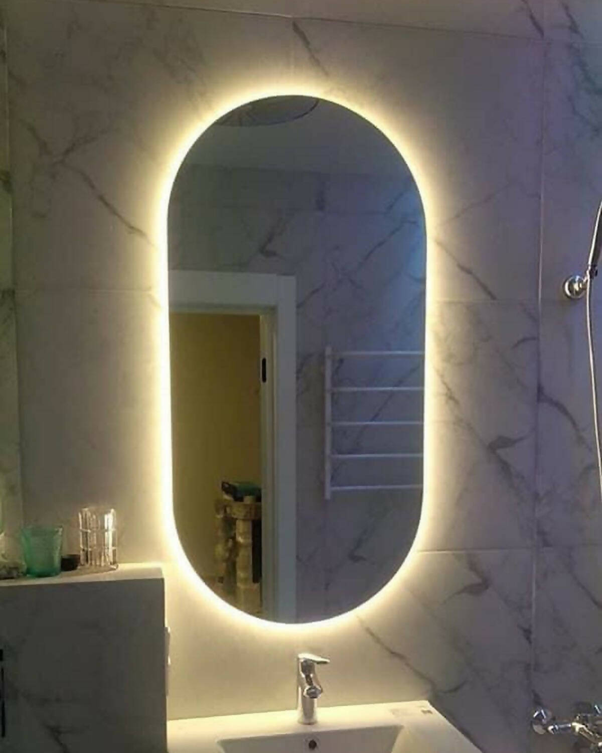 M77- Aesthetic Mirror With Lighting And Touch Switch