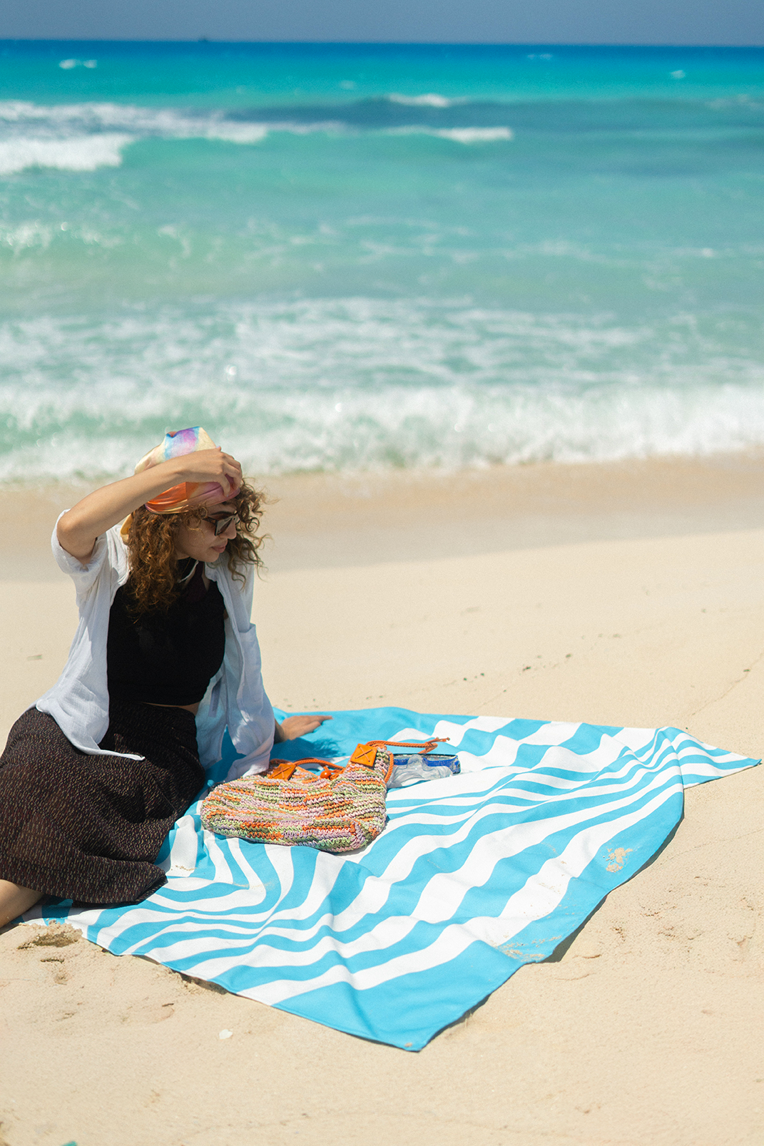 Blue Waves Beach Blanket