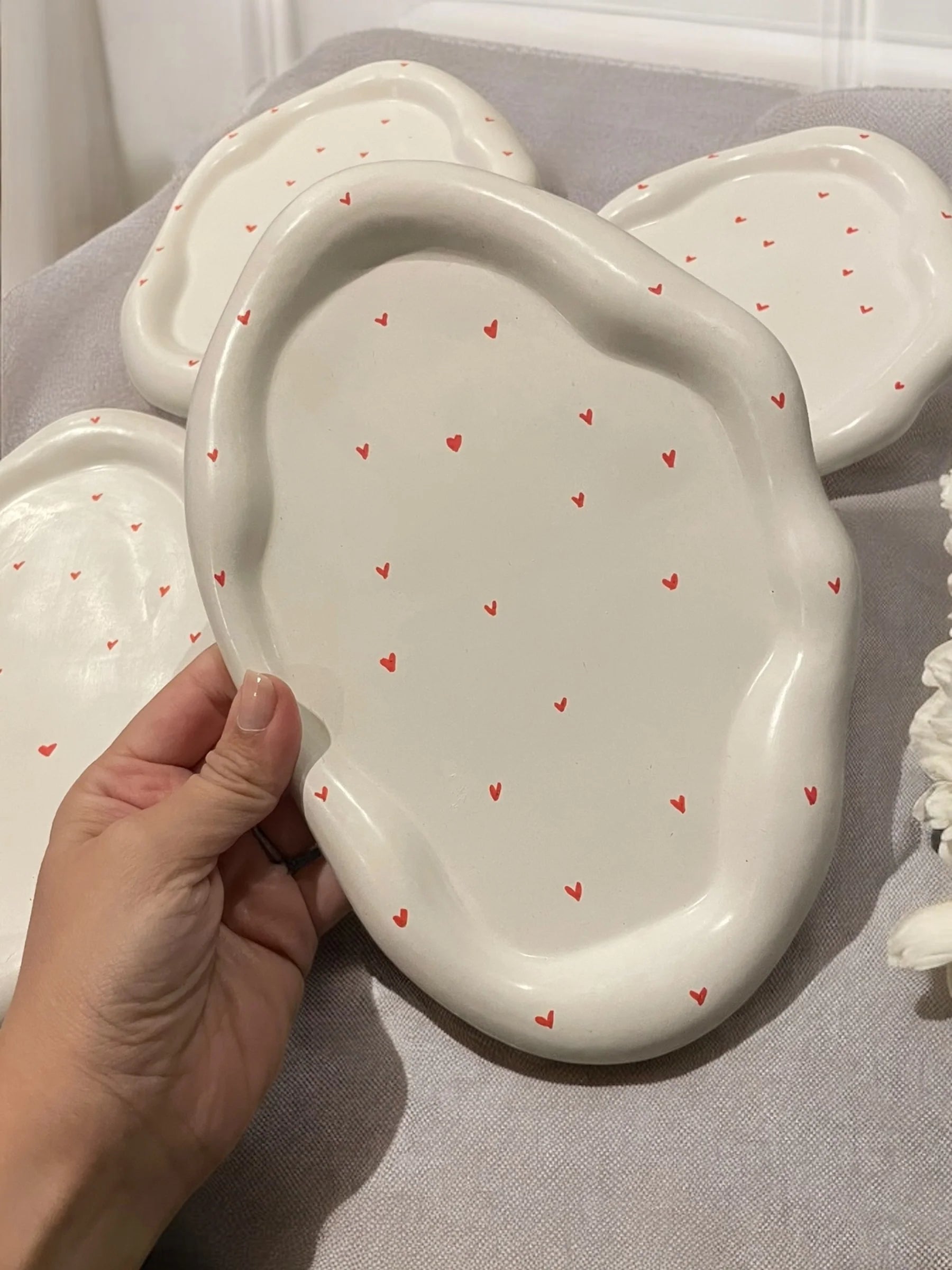 Hearts Cloudy Tray