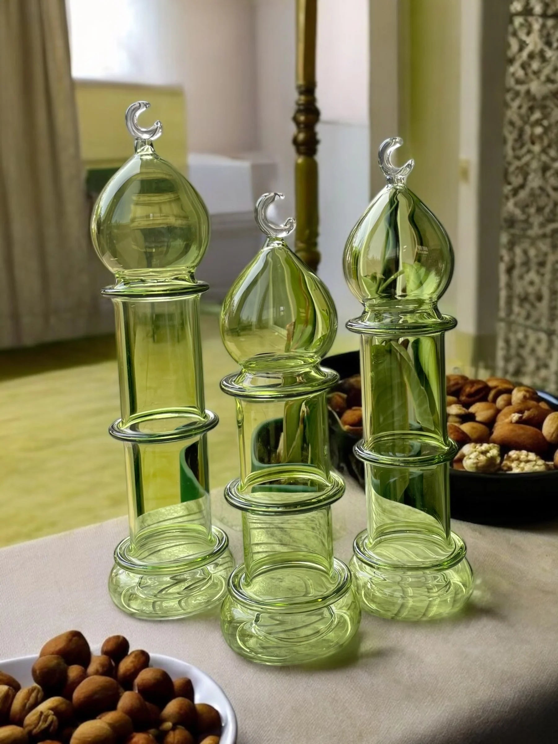 Green Pastel Leveled Ramadan Pillars