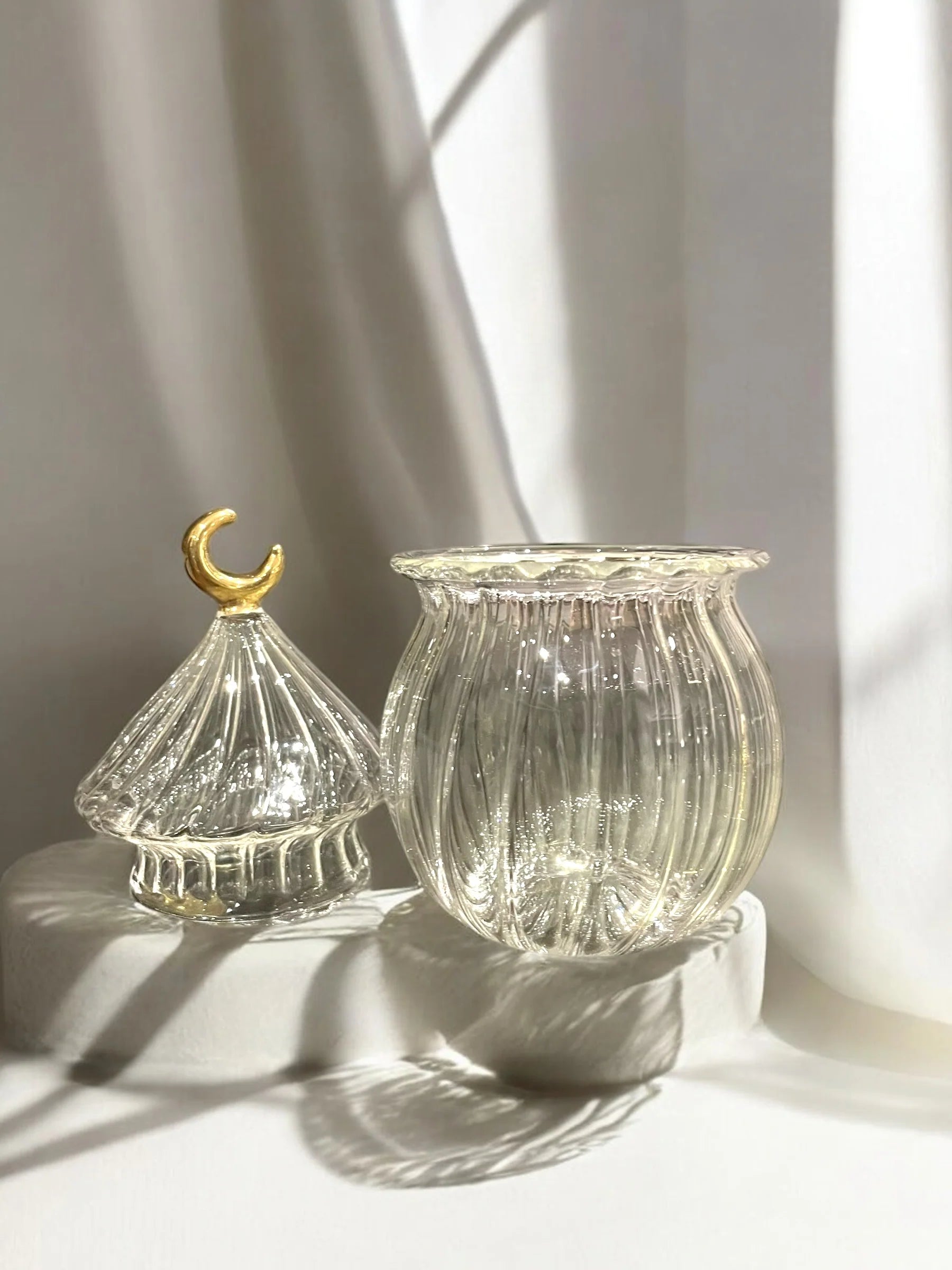 Clear Tamreya With Brass Crescent