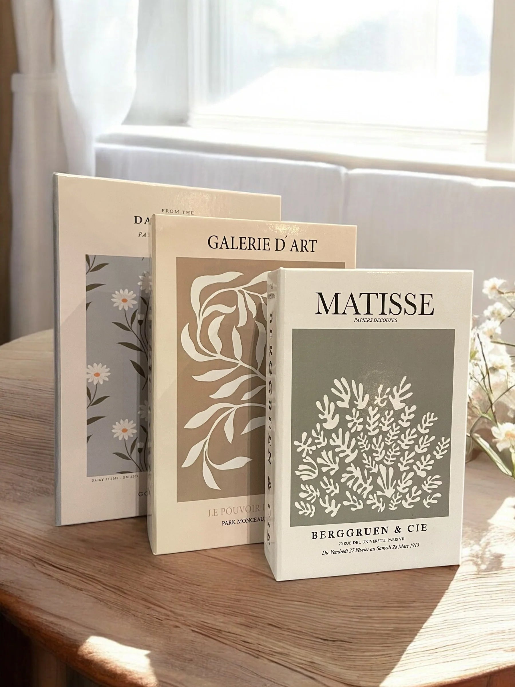 Earthy Neutral Faux Books Set
