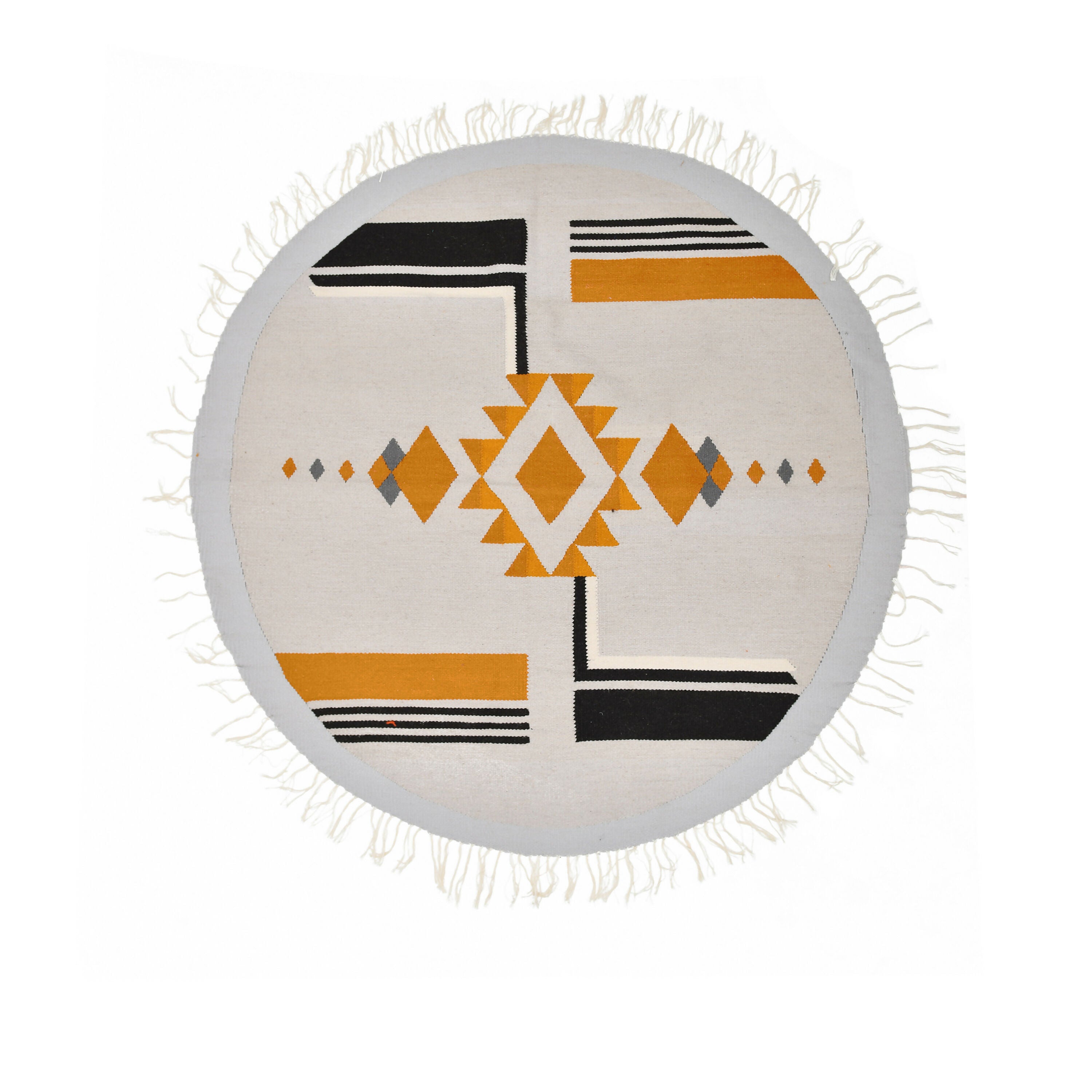 ShiningSunWoolCircleKilimRug1