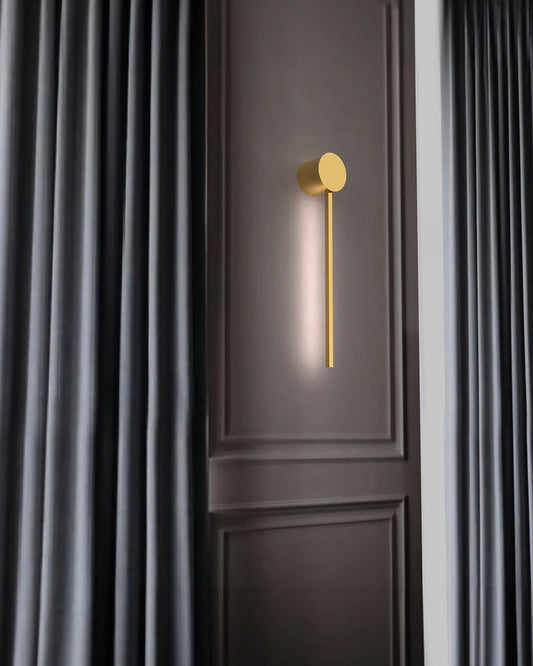 Lines Circle Gold Wall Lamp – Minimal Stainless Steel Indirect Lighting
