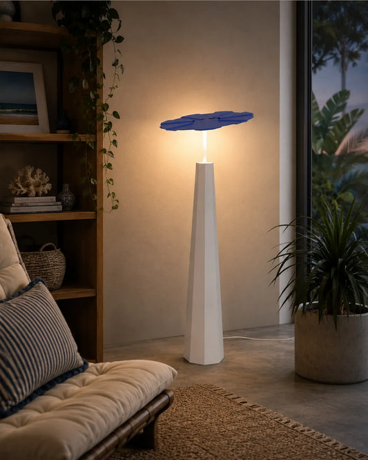 Sunbrella Floor Lamp -Coastal Umbrella Style