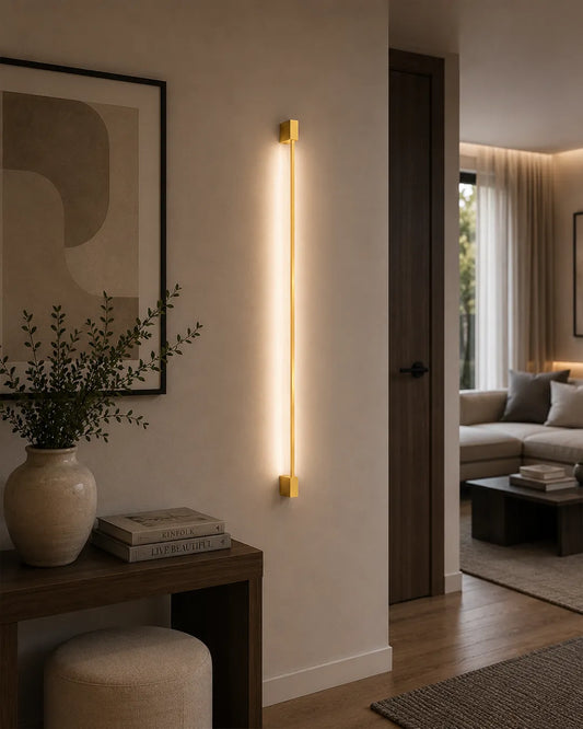 Dual Lines Wall Lamp Gold – Minimal Indirect Lighting