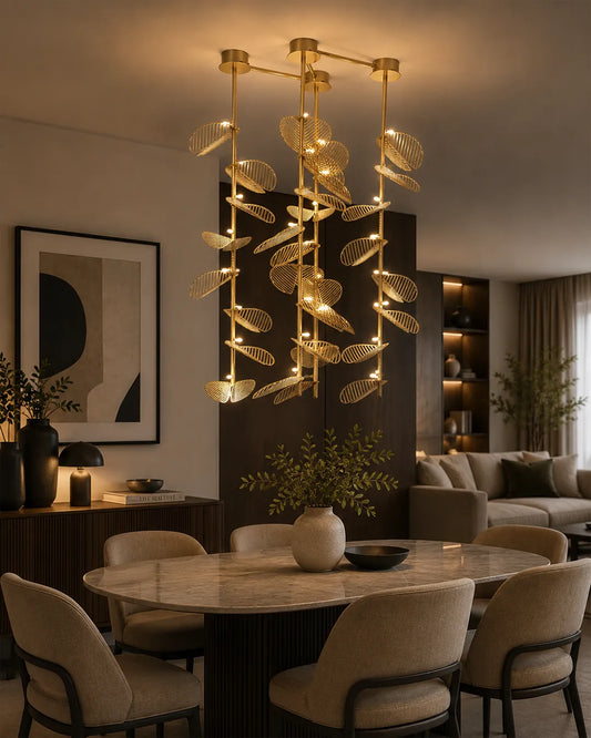 Serenity Chandelier – Nature-Inspired Leaf Design Lighting