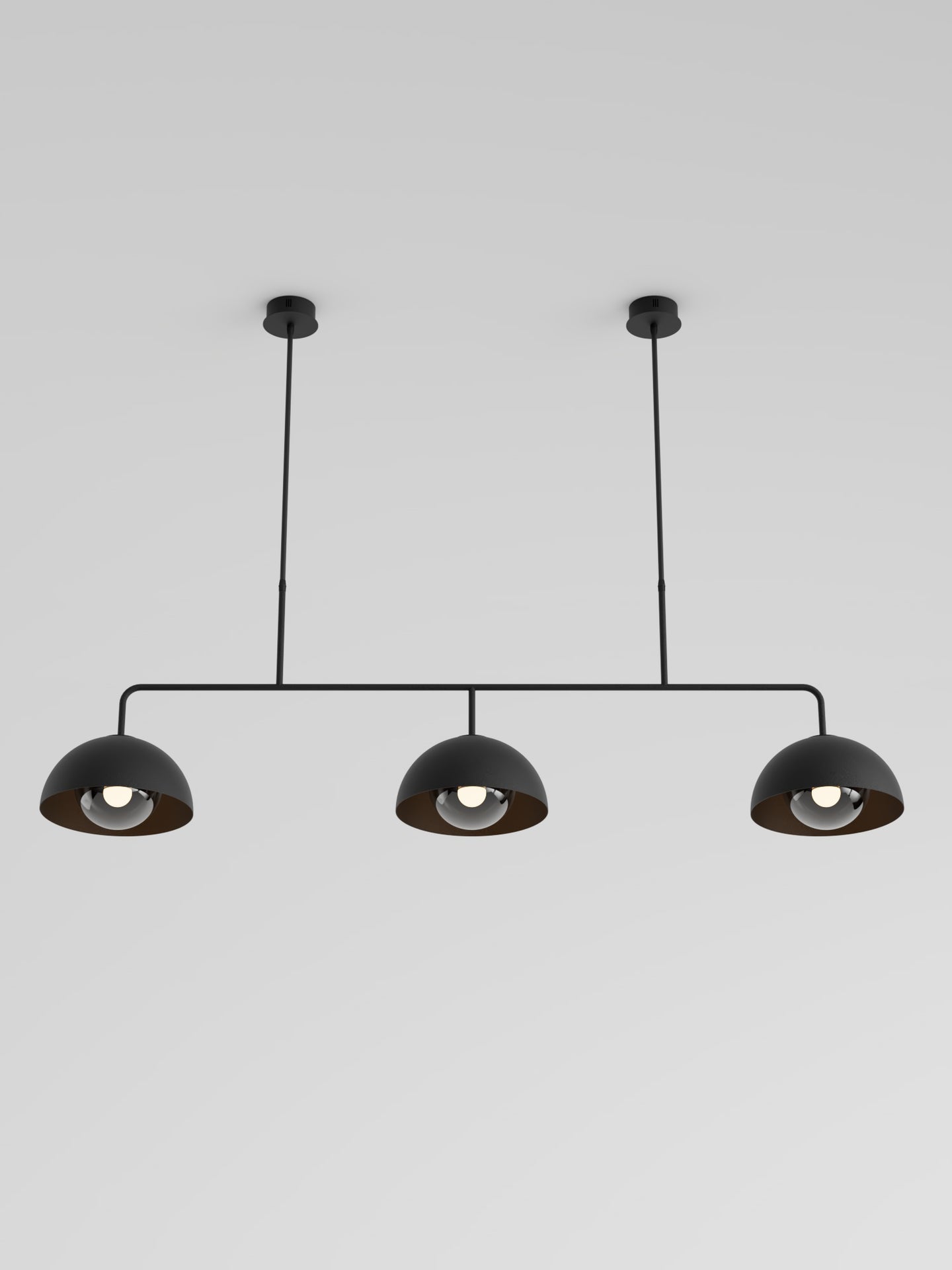 Lunar pendant with dome shaped celestial calm design and soft integrated LED glow مصباح معلق لونار بتصميم قبة هادئ وضوء LED مدمج ناعم