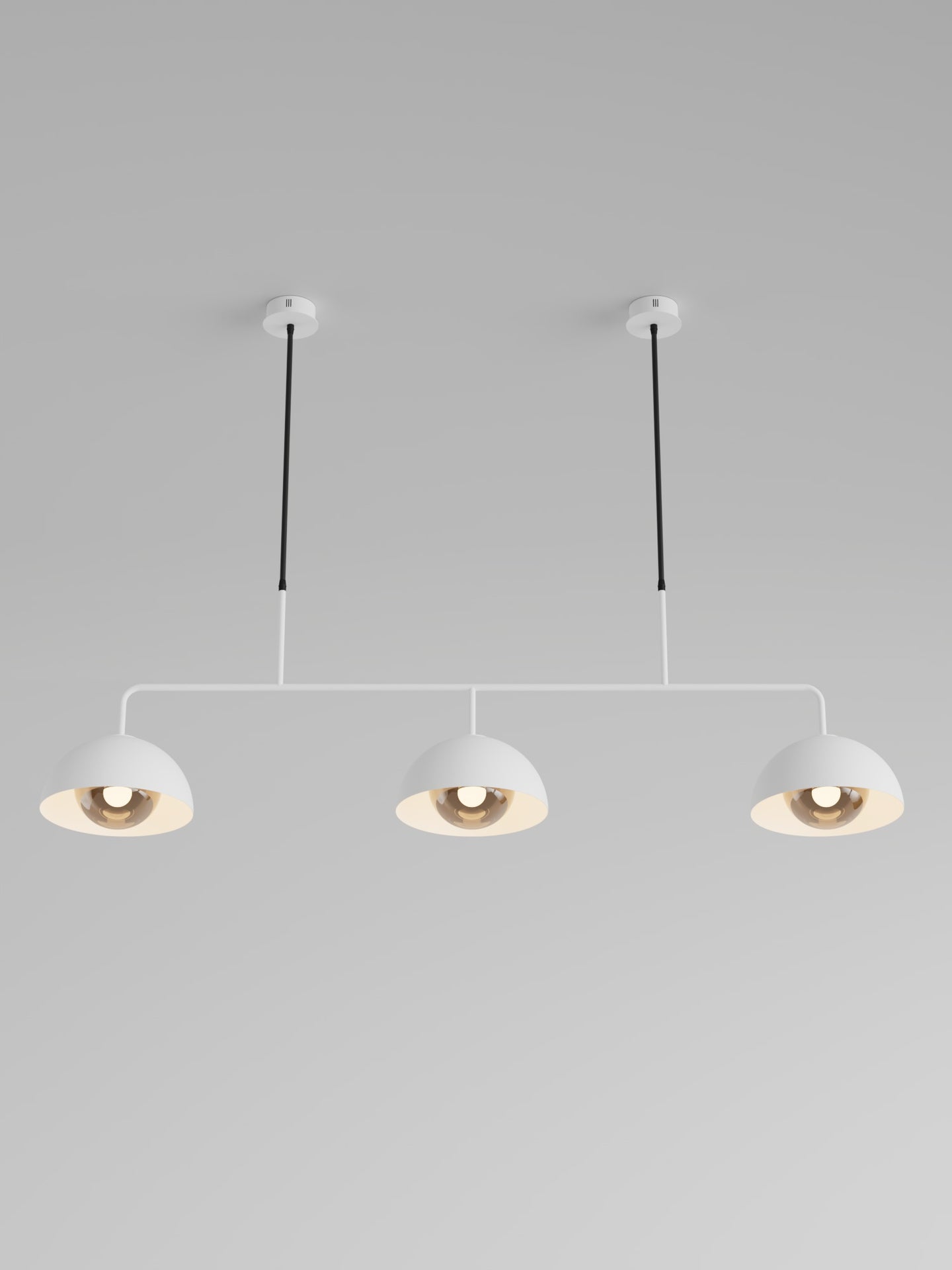 Lunar pendant with dome shaped celestial calm design and soft integrated LED glow مصباح معلق لونار بتصميم قبة هادئ وضوء LED مدمج ناعم