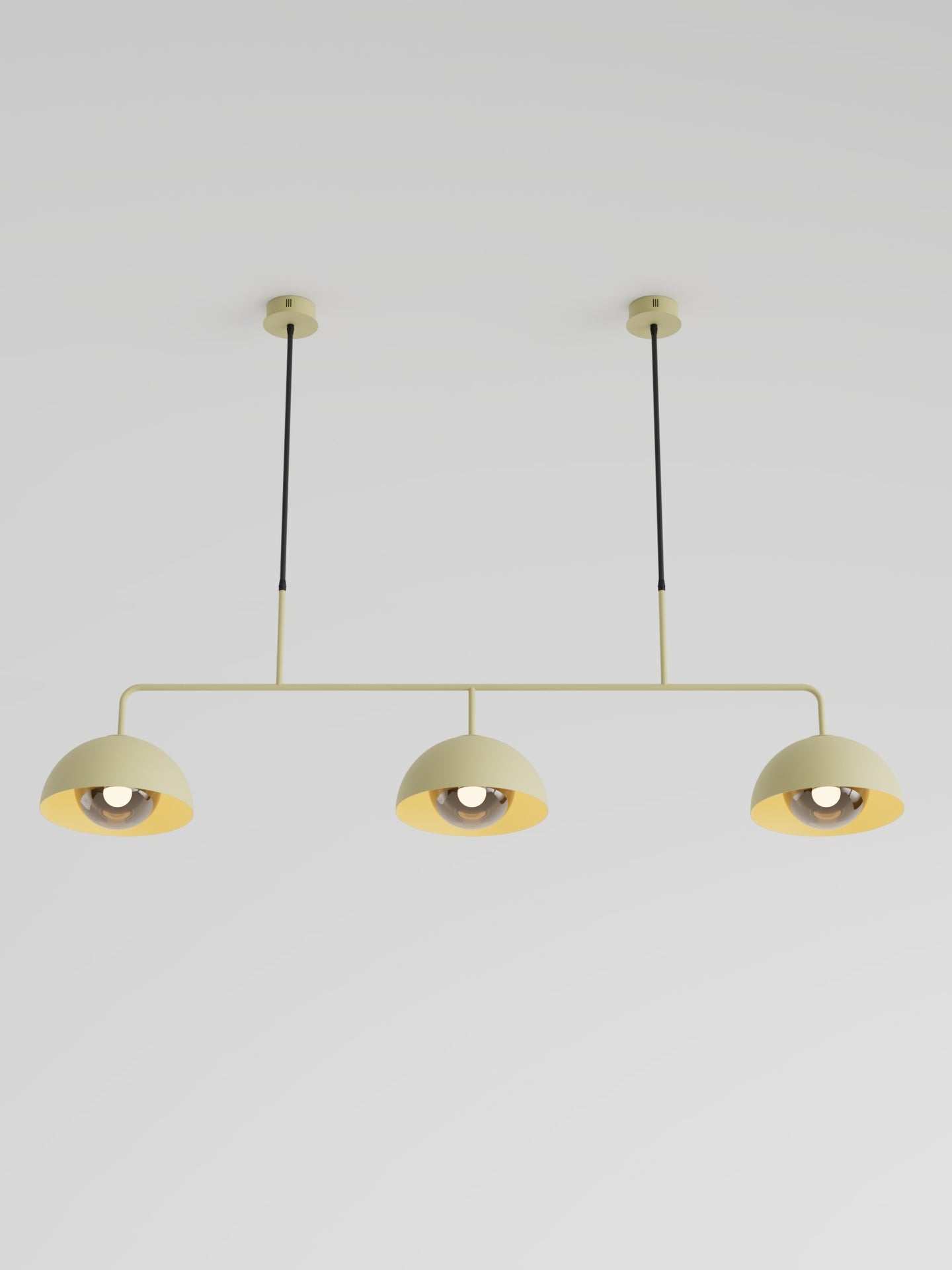 Lunar pendant with dome shaped celestial calm design and soft integrated LED glow مصباح معلق لونار بتصميم قبة هادئ وضوء LED مدمج ناعم