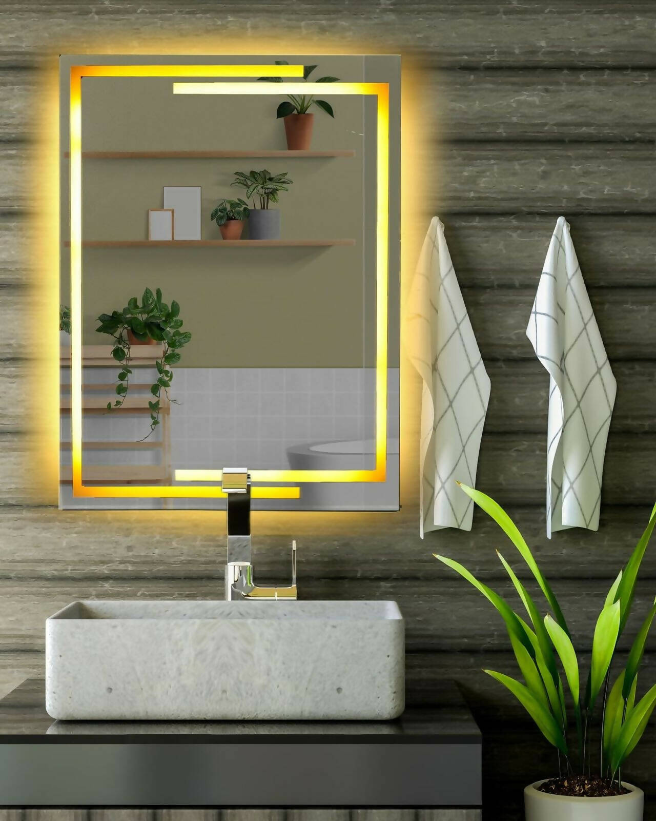 M10- Bathroom Mirror With Lighting And Touch Switch