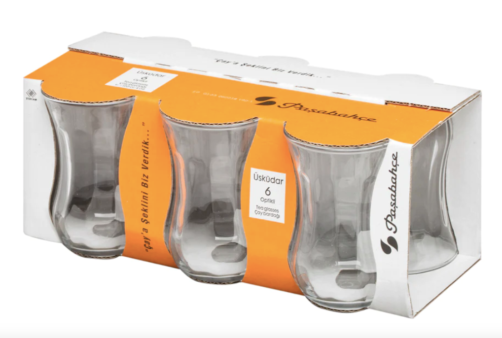 Pasabahce Uskudar Tea Glass - Optic, 120ml (Set of 6)