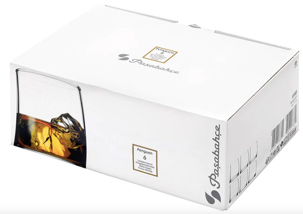 Pasabahce Penguen Double Old Fashioned Glass - 370ml (Set of 6)