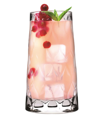 Pasabahce Leafy Highball Glass - 450ml (Set of 6)