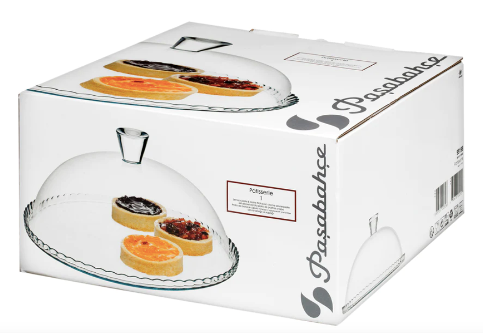 Pasabahce Patisserie Serving Platter with Dome - 32cm