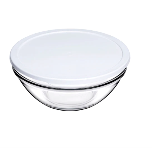Pasabahce Chef's Bowl with Cover - White, 14cm (Set of 2)