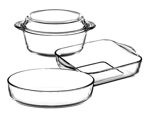 Borcam 2 Oven Dishes and 1 Casserole Set