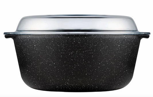 Borcam Non-Stick Casserole with Cover - Black, 2.1L