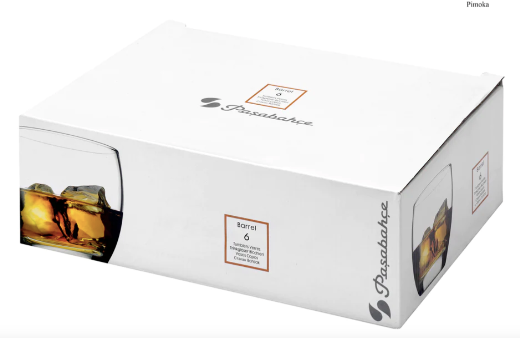 Pasabahce Barrel Old Fashioned Glass - 340ml (Set of 6)