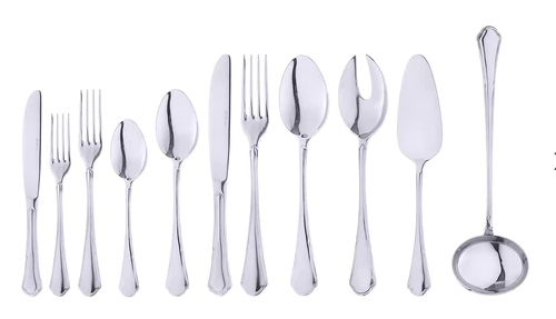 Abert Vintage Cutlery Set - Silver, 77 Pieces