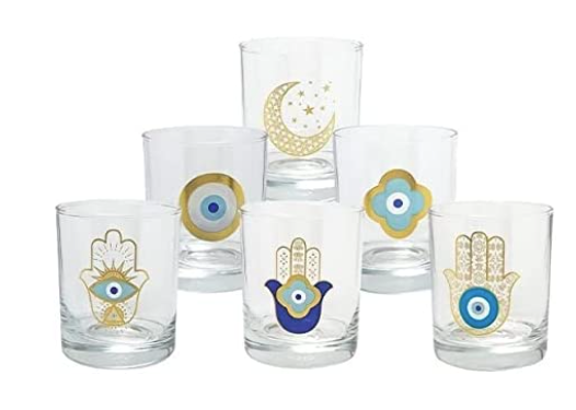 Mindada Layal Old Fashioned Glass - 6 Pieces, 250ml