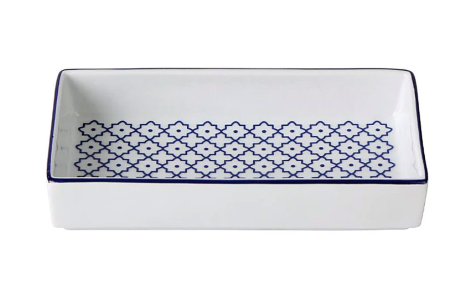 Porland Blue Passion Rectangular Serving Dish - 15x7.5cm