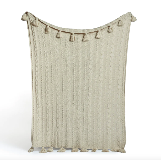 The Twisted Throw in Beige