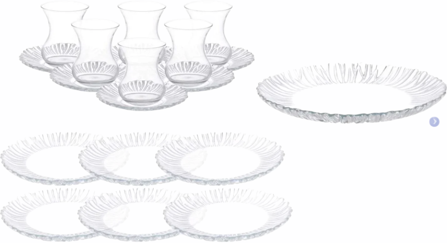 Pasabahce Aurora Cake Set - 19 Pieces