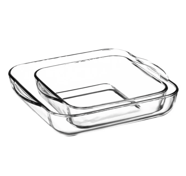 Borcam Square Oven Dishes Set - 2 Pieces