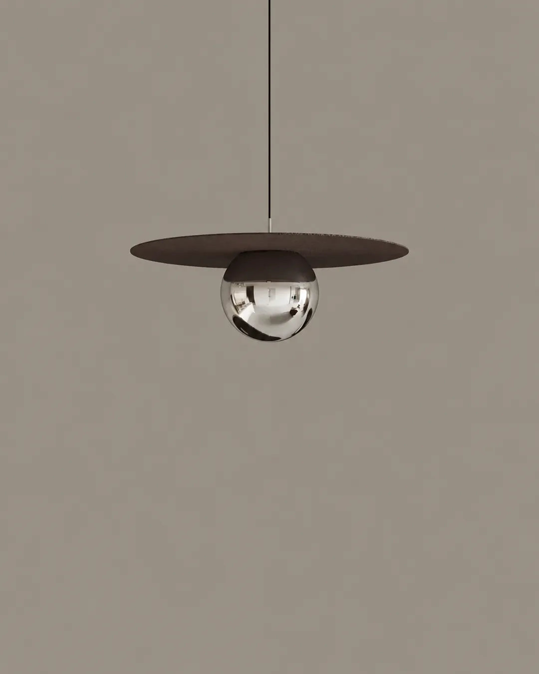 Troika Pendant isolated product view, pendant with a considered grouping of circular forms (view 2) | دلاية ترويكا، قرص وكرة مضيئة