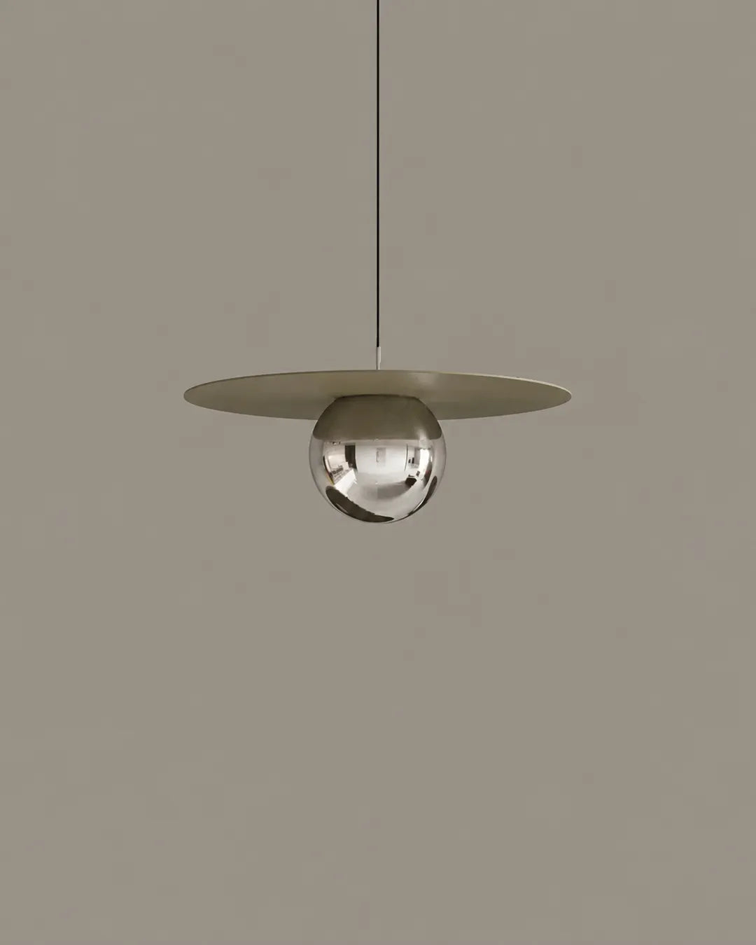 Troika Pendant isolated product view, pendant with a considered grouping of circular forms (view 3) | دلاية ترويكا، قرص وكرة مضيئة