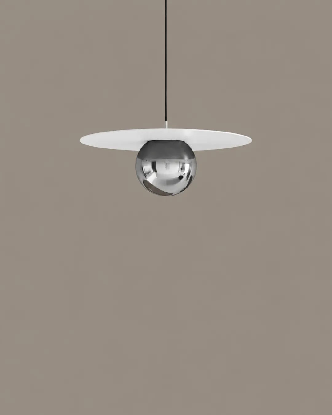 Troika Pendant isolated product view, pendant with a considered grouping of circular forms (view 4) | دلاية ترويكا، قرص وكرة مضيئة