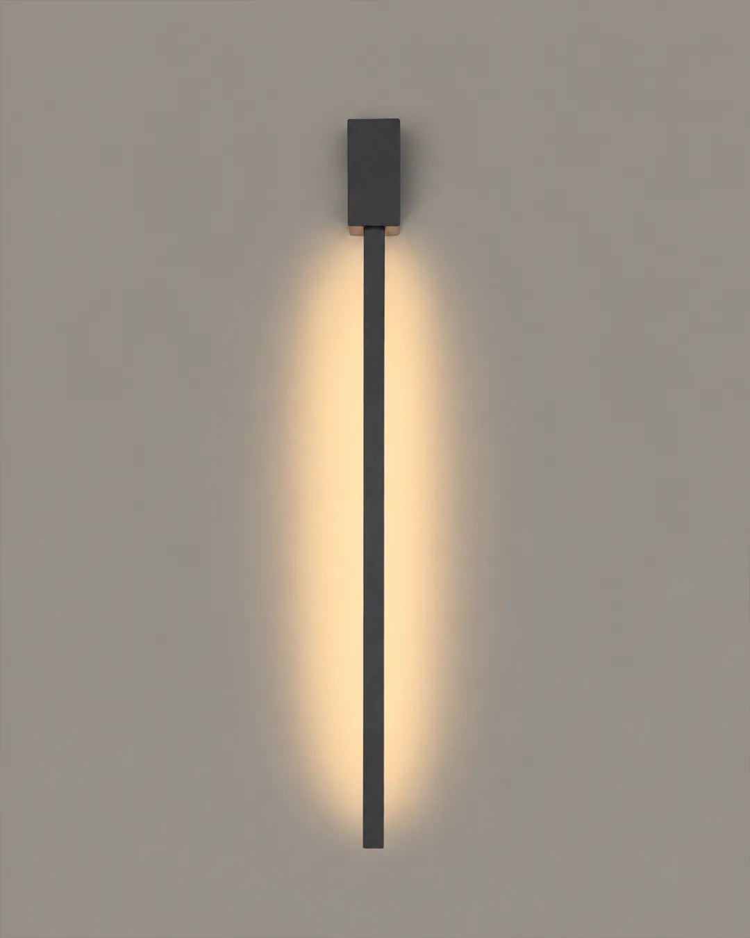 Lines Square Black Wall Lamp isolated product view, wall lamp with a precise square outline | أبليك لاينز سكوير الأسود، إضاءة بإطار مربع