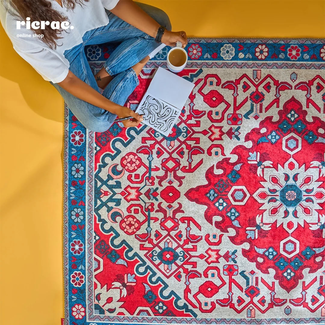 Relosa Relosa- Printed Chenille cotton with Ganga Rug – Homestamp