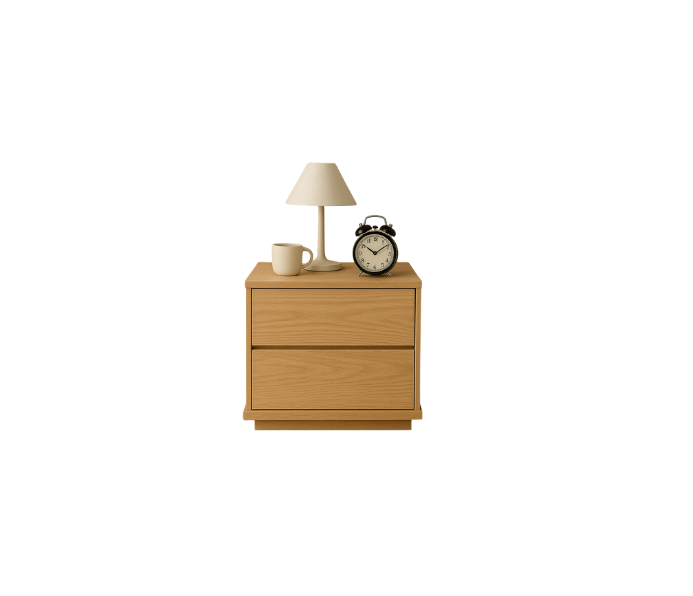 Oak-Nest Bedside Table