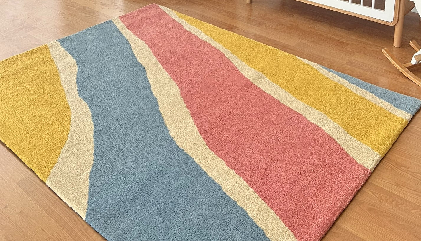 Colorful Waves Kids Carpet