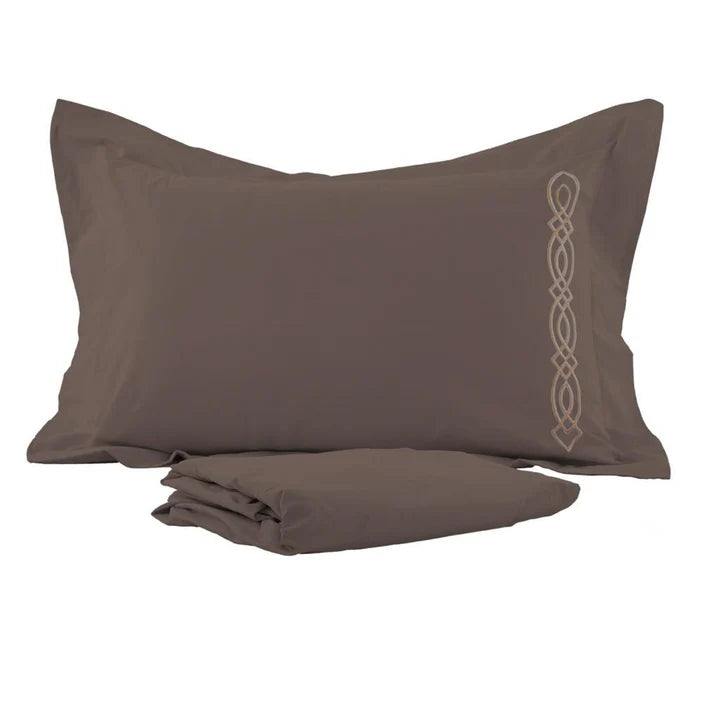 Rili- Loop Embroidered Parcale Fitted Sheet Set- 100% Cotton