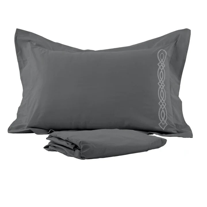 Rili- Loop Embroidered Parcale Fitted Sheet Set- 100% Cotton