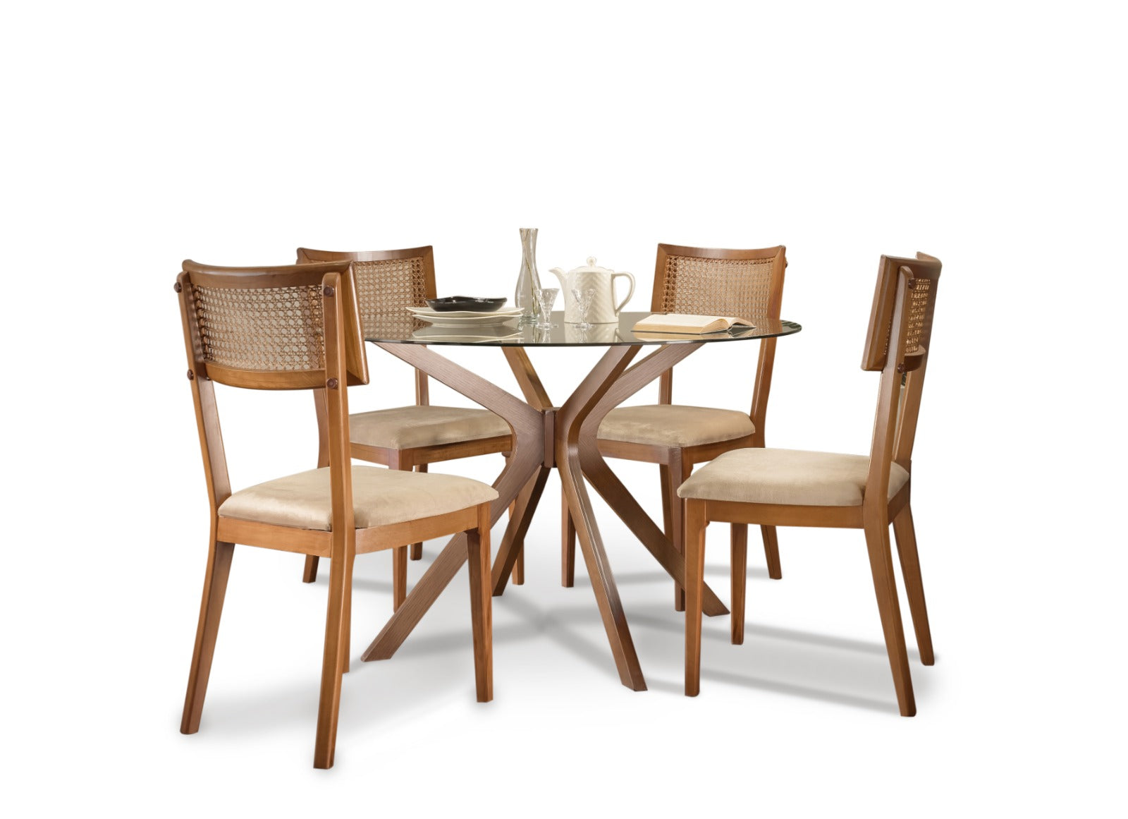 Juro Dining Set Table + 4 chairs