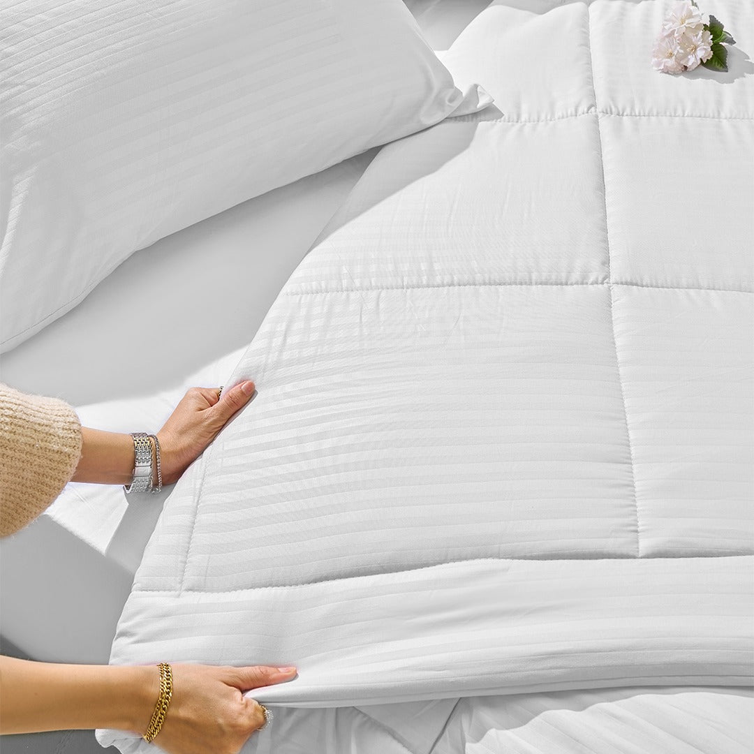 Poly-Cotton Duvet Set Stripes (Duvet & 2 Pillow Cases)