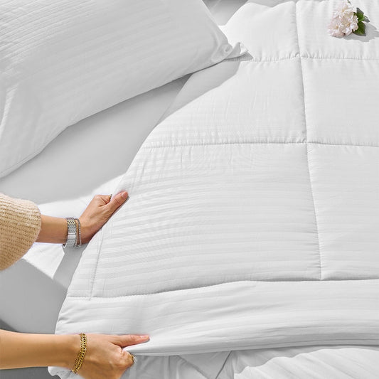 Poly-Cotton Duvet Set Stripes (Duvet & 2 Pillow Cases)