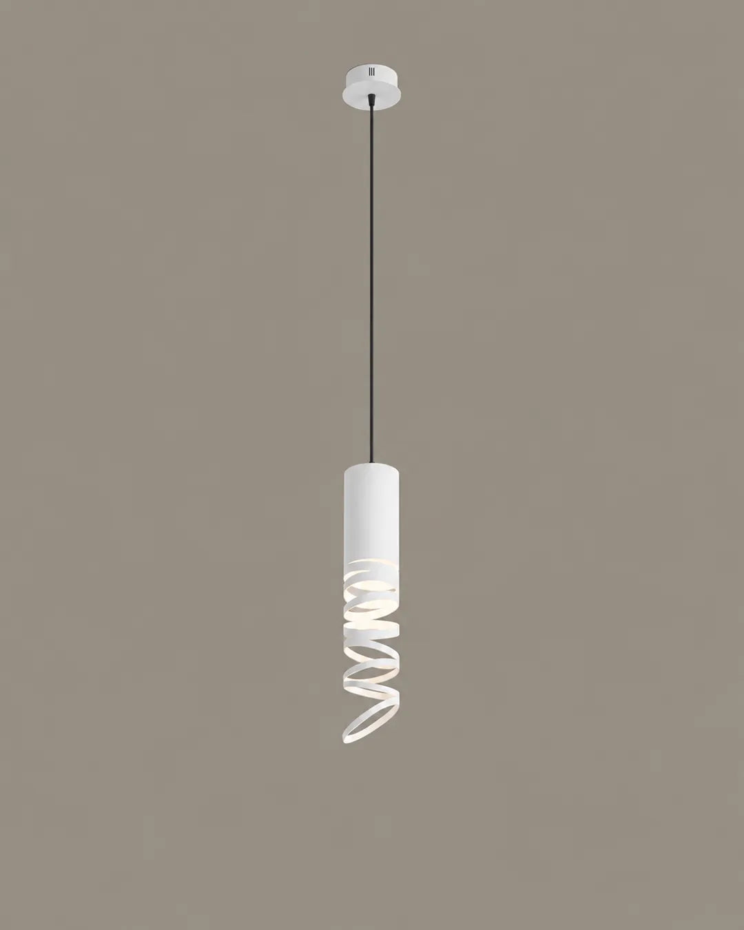 Whirl Pendant product view 3, pendant with an animated sense of rotation | دلاية ويرل، انحناءات معدنية وإضاءة خفيفة