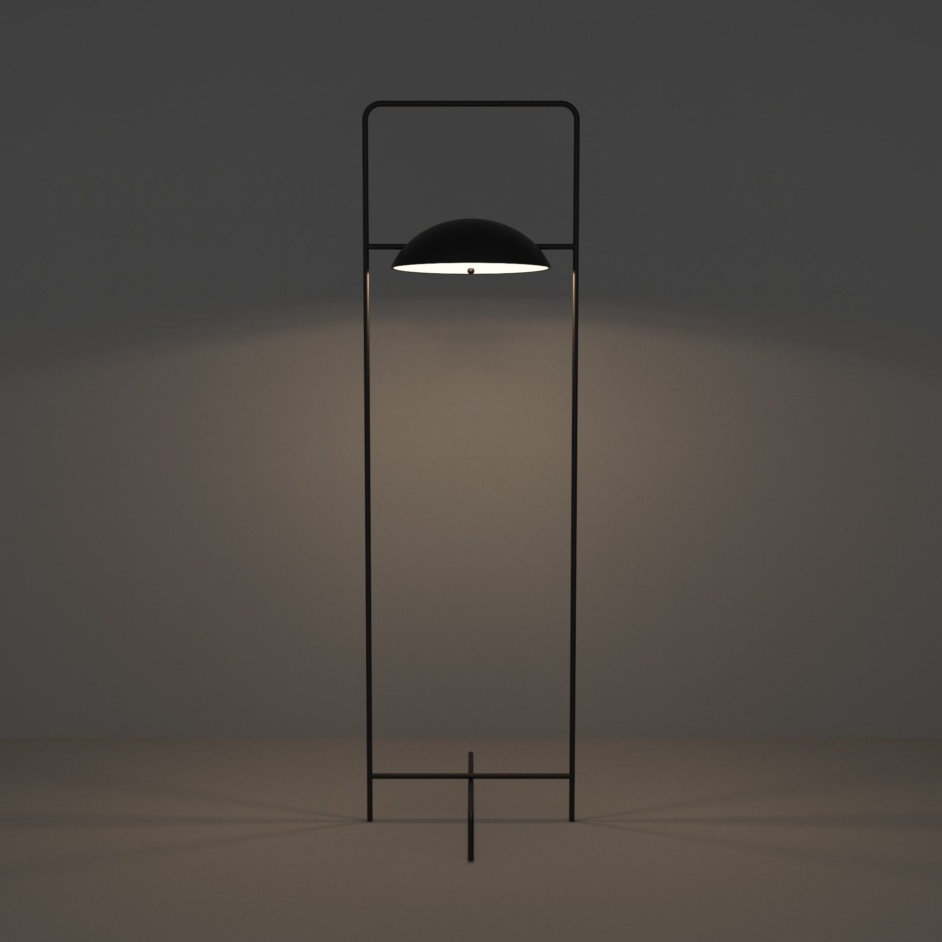 Wong floor lamp with Japanese minimalist linear design for calm ambient lighting مصباح أرضي وونغ بتصميم خطي ياباني بسيط لإضاءة هادئة