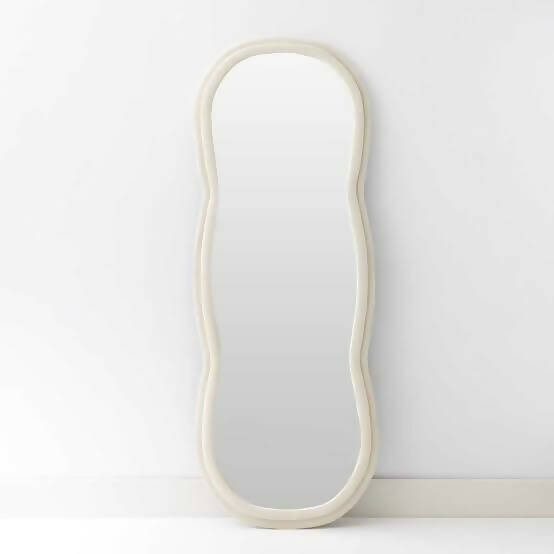 M102- Curvy Floor Mirror- White