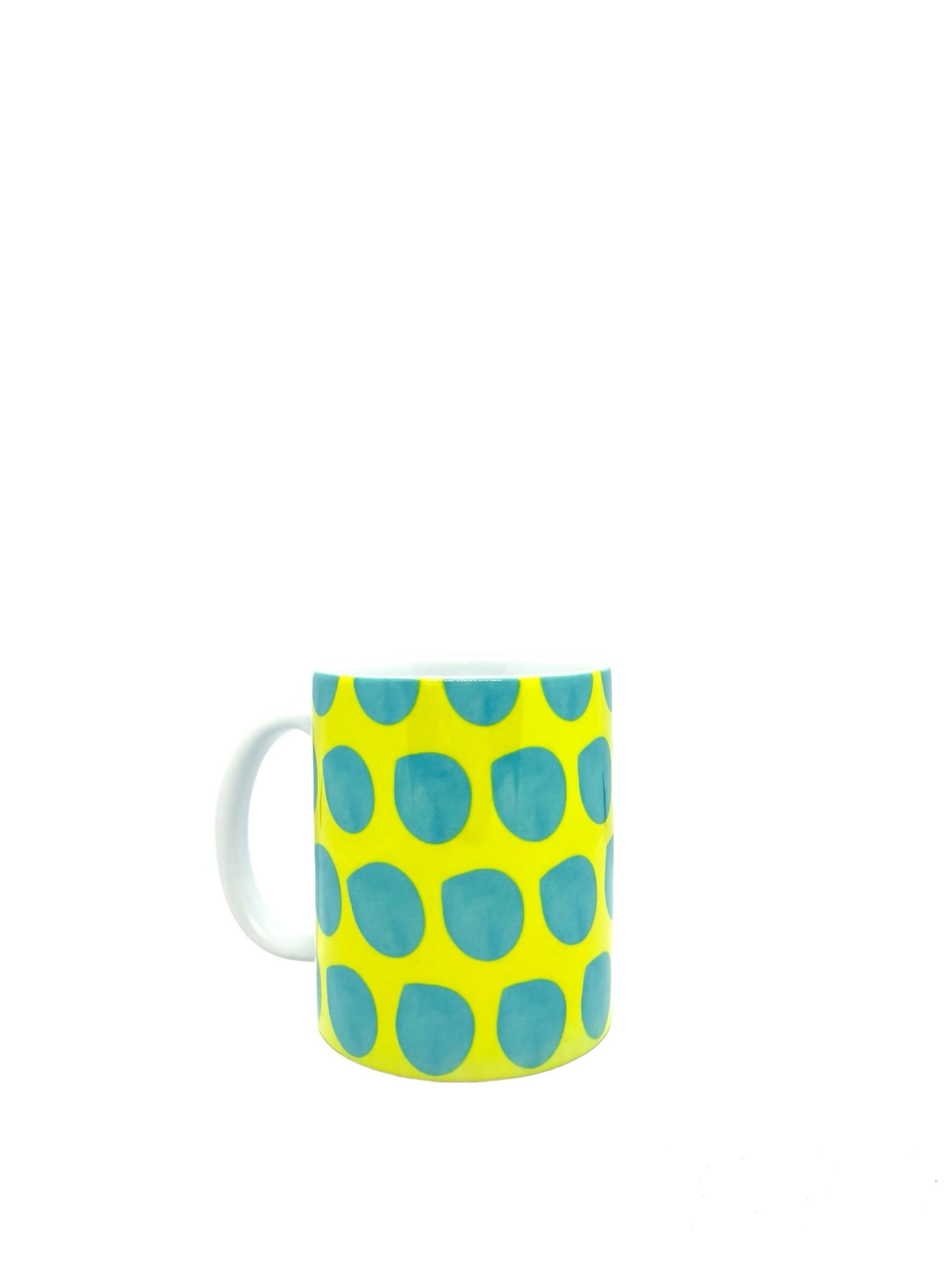 Blue & Yellow Polka Dots