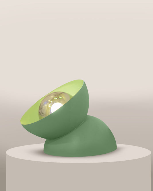 Lunar table lamp with dome shaped celestial calm design and soft harmonious glow مصباح طاولة لونار بتصميم قبة هادئ وتوهج متناغم ناعم