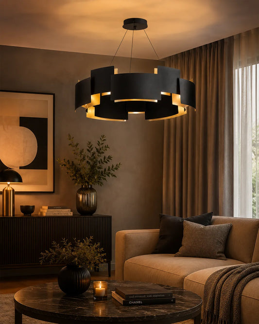 Offset Chandelier – Modern Geometric Elegant Lighting