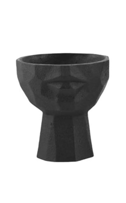 Half Face Candle Pot Statue